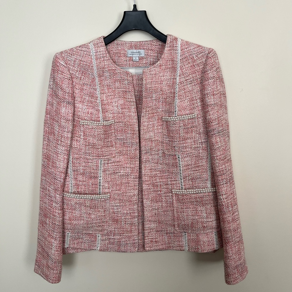 Tahari ASL Size 14 Tweed 2piece skirt suit in excellent used condition